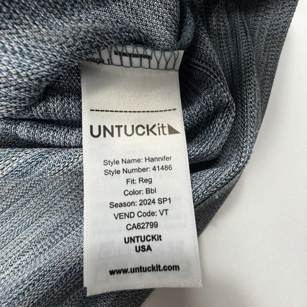 UNTUCKit Hannifer Polo Shirt Men's XL Regular Fit Short Sleeve - Picture 4 of 8